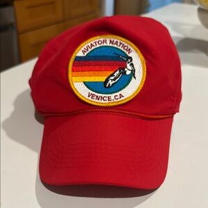 Aviator Nation Red Patch Baseball Cap